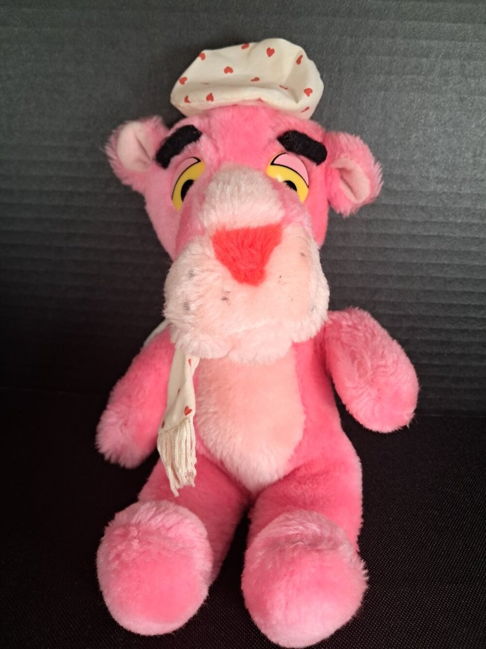 Vintage Pink Panther Valentine's Day Plush Toy Manufactured by Mighty Star